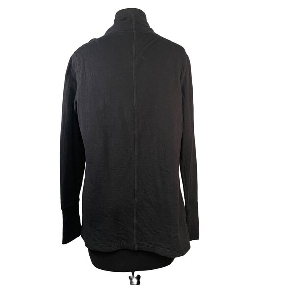 Eddie Bauer Womens Open Front Cardigan Black Size Small Soft Knit Long Sleeve - Picture 5 of 7